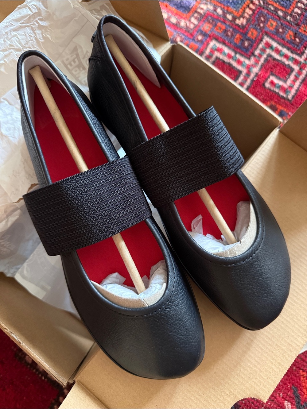 Camper Right Nina Black Leather Maryjane new in box sz 40 8.5 9 - Picture 7 of 9